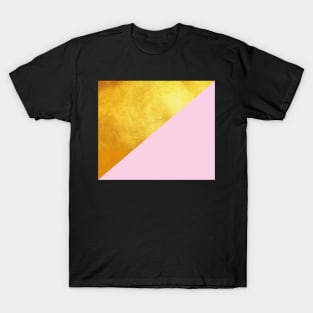 Pink and gold abstract T-Shirt